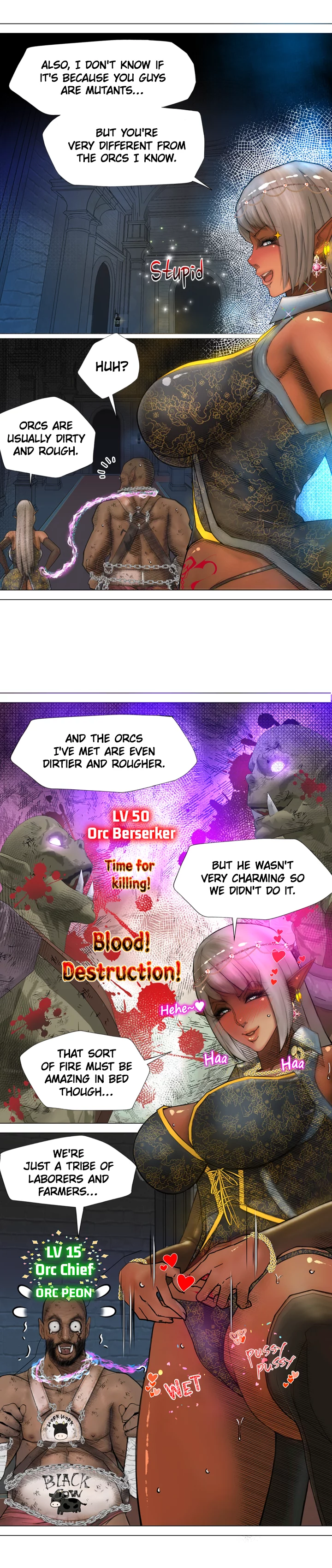 The image 114e0de154528739873 in the comic The DARK ELF QUEEN And The SLAVE ORC - Chapter 04 - ManhwaXXL.com