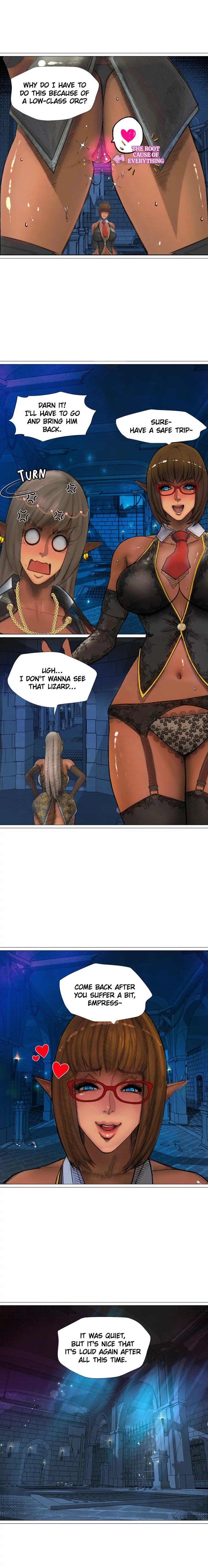 The image 117f7b56e2cd53c04a0 in the comic The DARK ELF QUEEN And The SLAVE ORC - Chapter 18 - ManhwaXXL.com