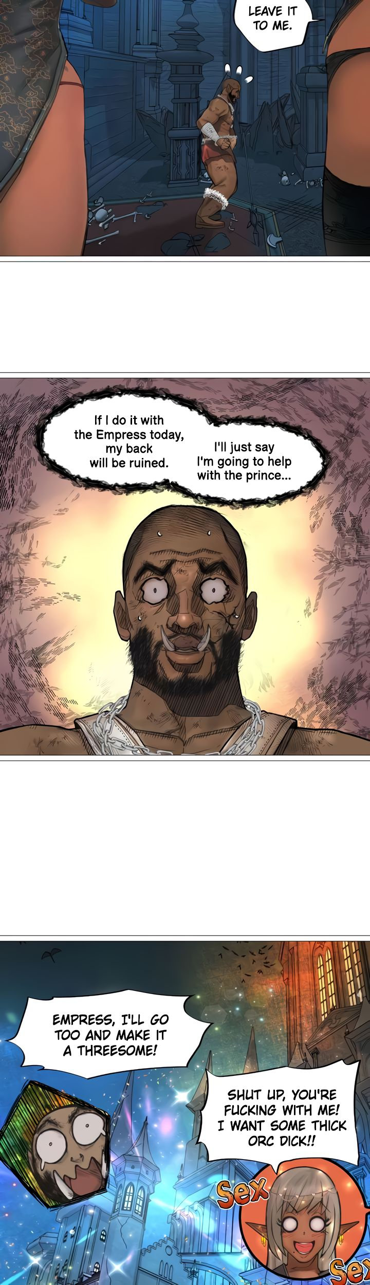 The image 05bc60e7cf12f4cf82 in the comic The DARK ELF QUEEN And The SLAVE ORC - Chapter 28 - ManhwaXXL.com